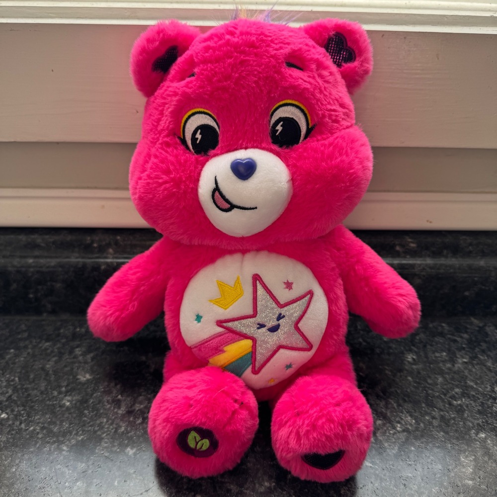 Care‎ Bears Limited Exclusive Bear Me Bear Plush Hot Pink Shooting Star 14 inch